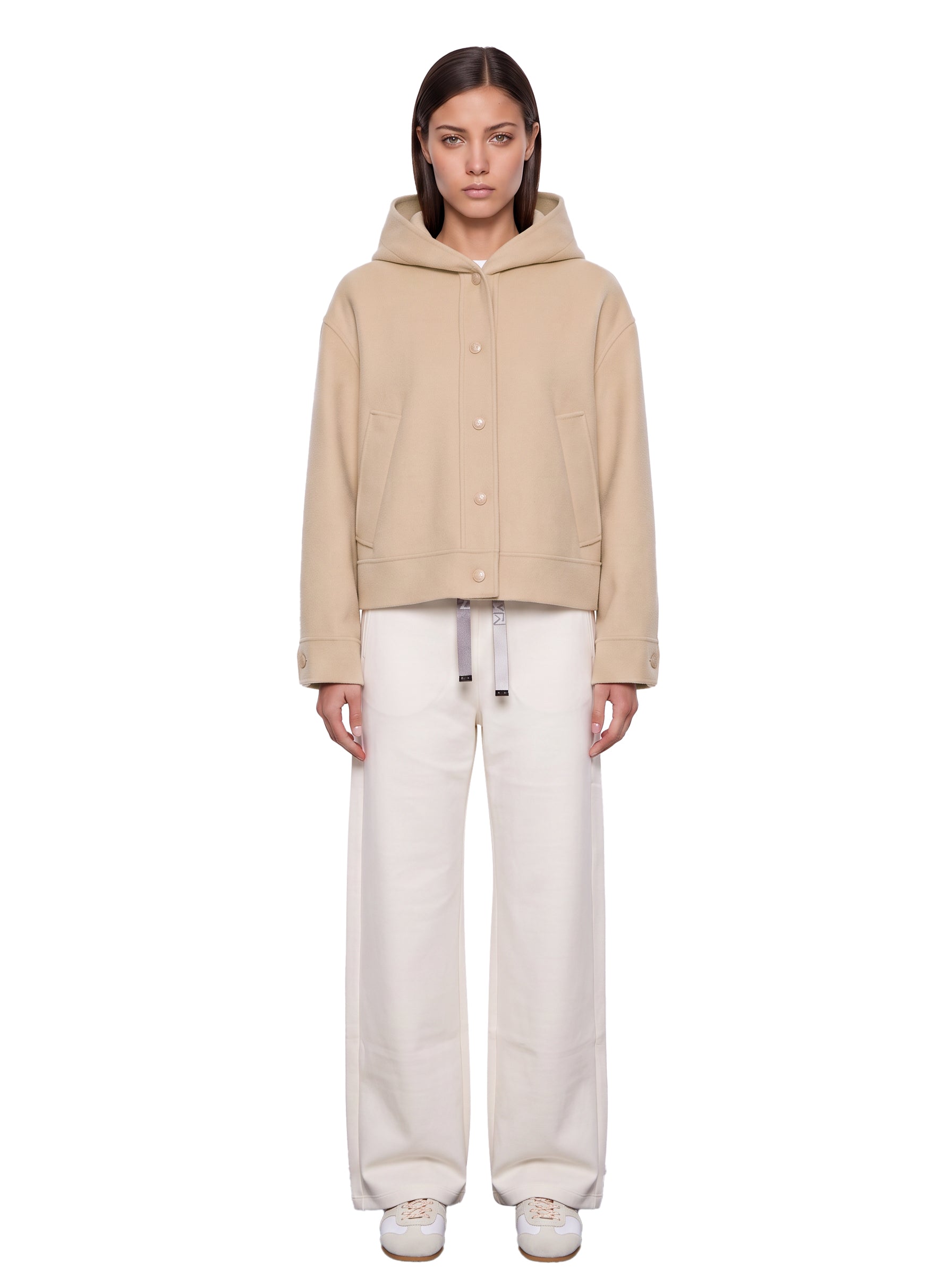 Giacca con cappuccio Ridente in beige 