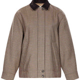 Giacca bomber Festa in pied de poule marrone 