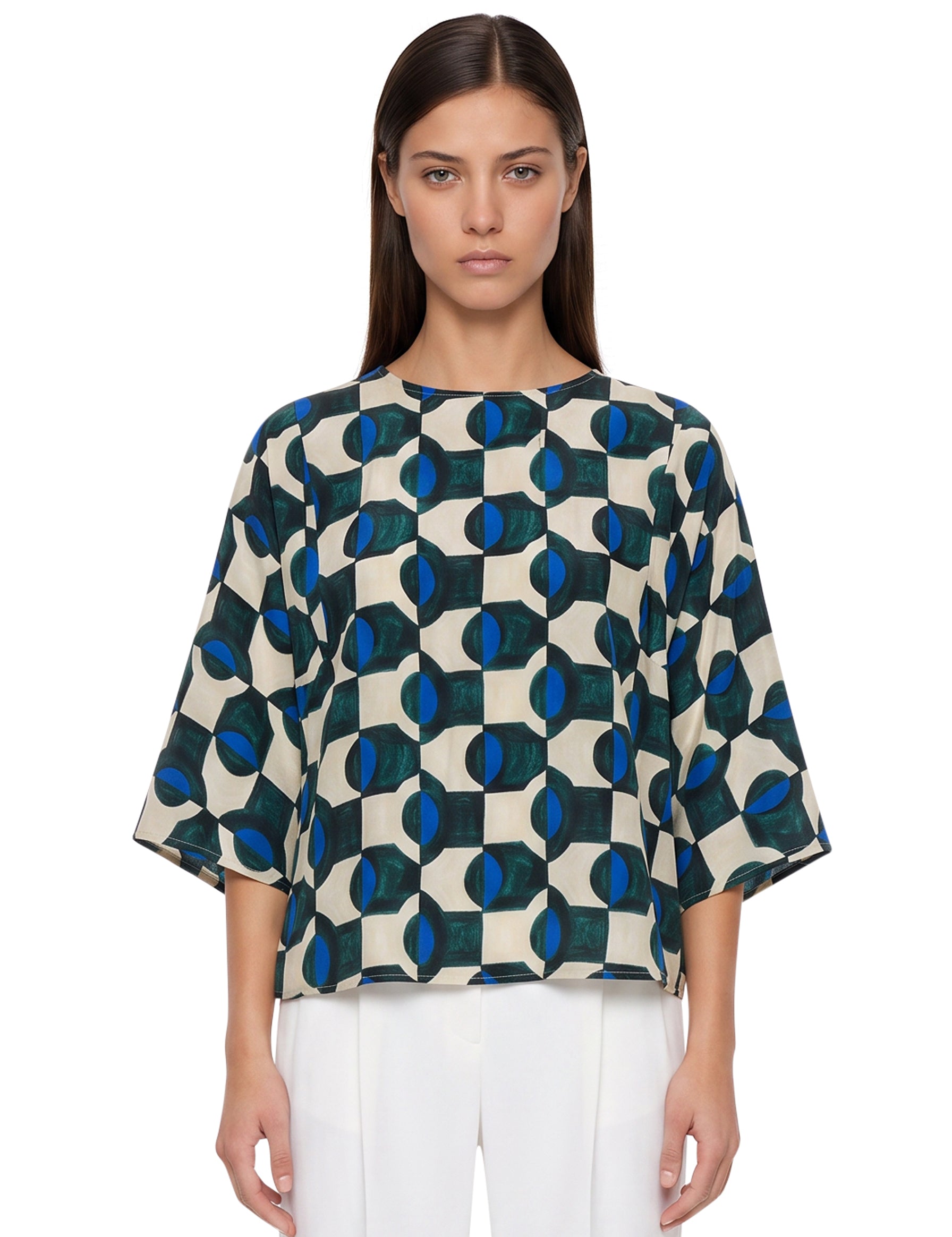 Blusa Adone in stampa multicolor 