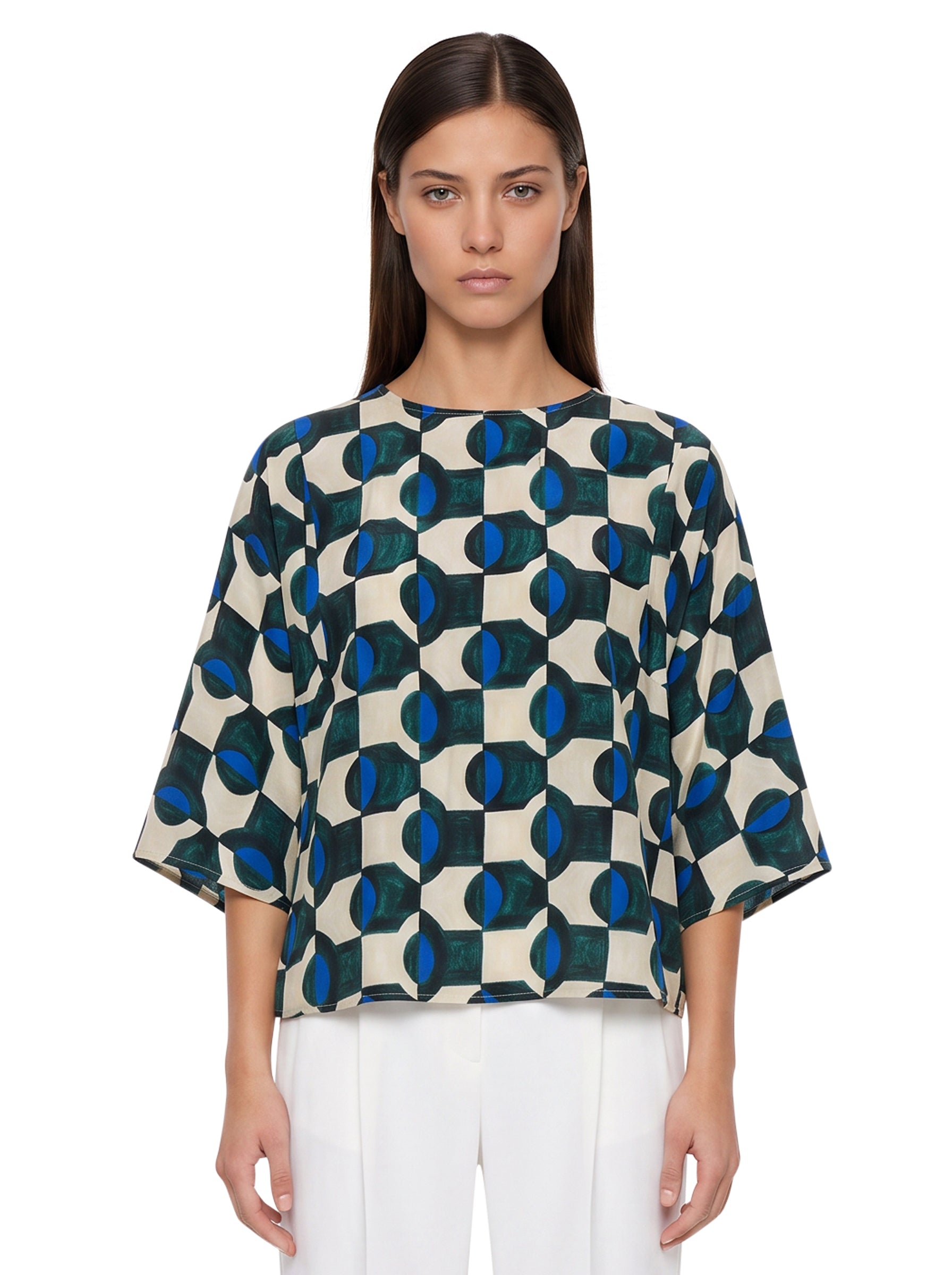 Blusa Adone in stampa multicolor 