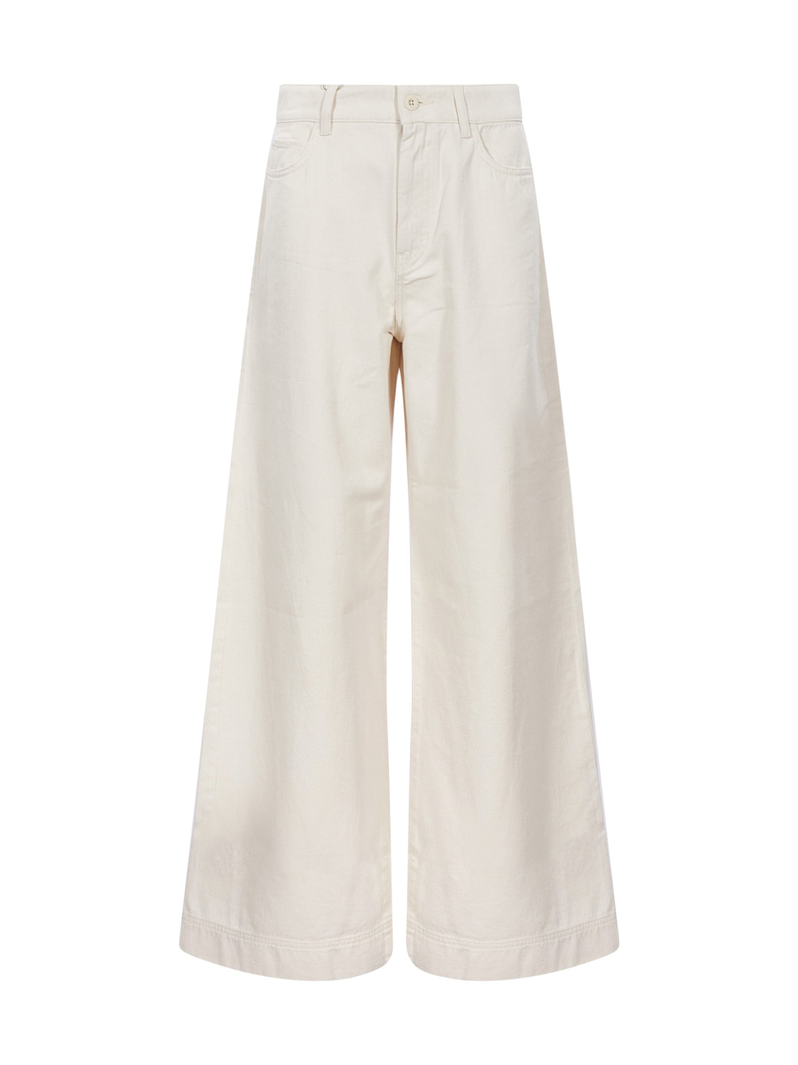 Pantaloni Cannetti in avorio 