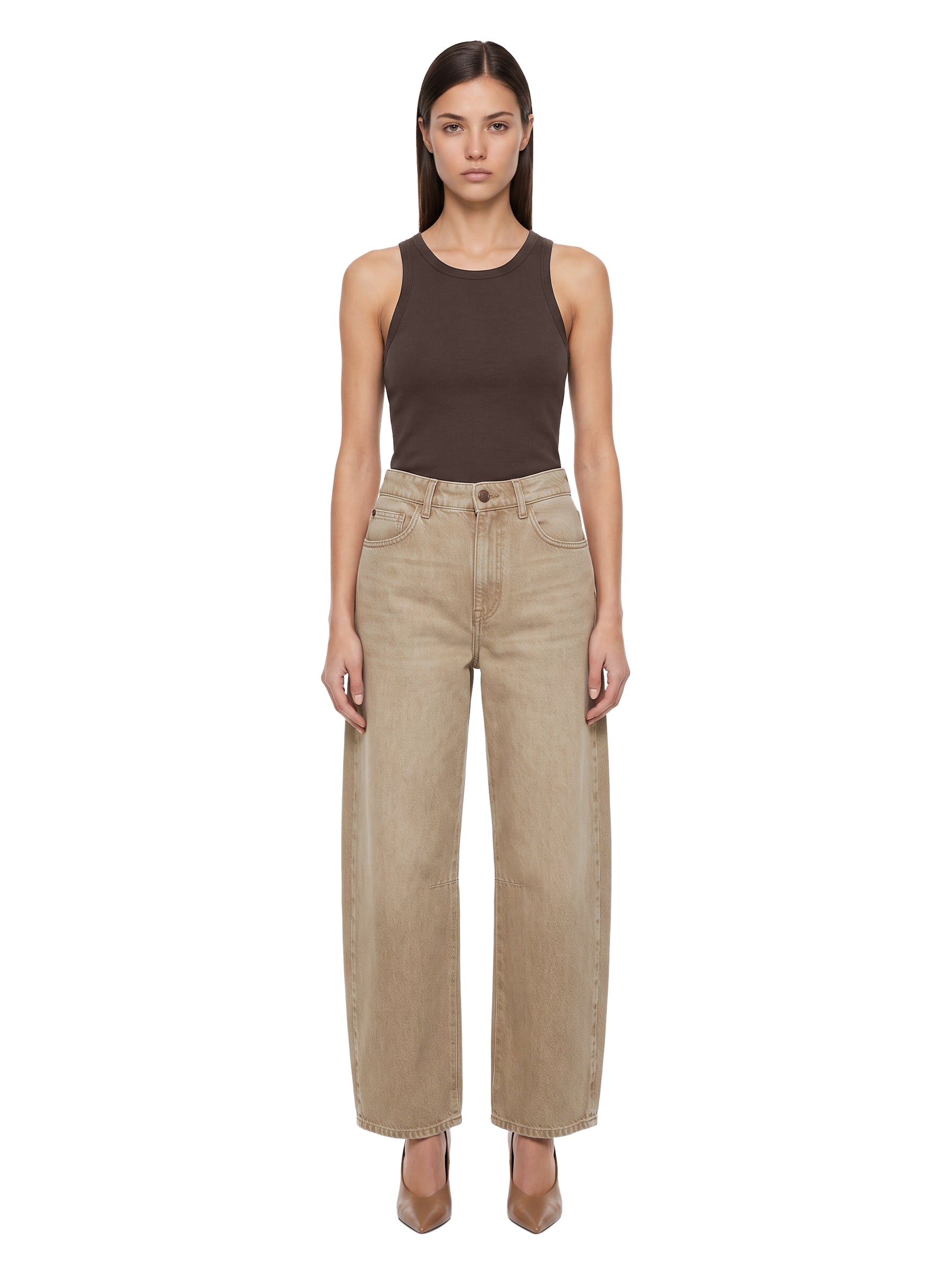Jeans Arcadia in beige<BR/> 