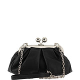 Clutch in pelle prati in nero 