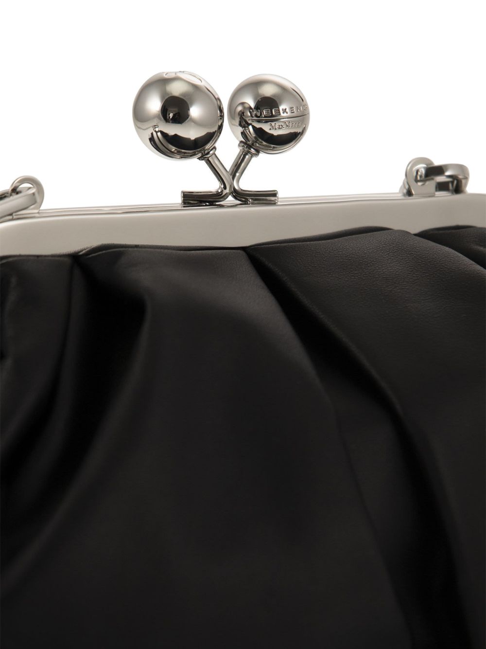 Clutch in pelle prati in nero 