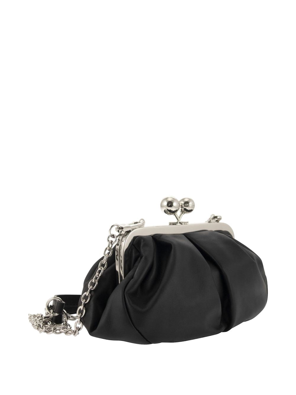 Clutch in pelle prati in nero 