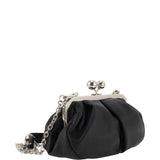 Clutch in pelle prati in nero 