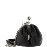 Clutch in pelle prati in nero 