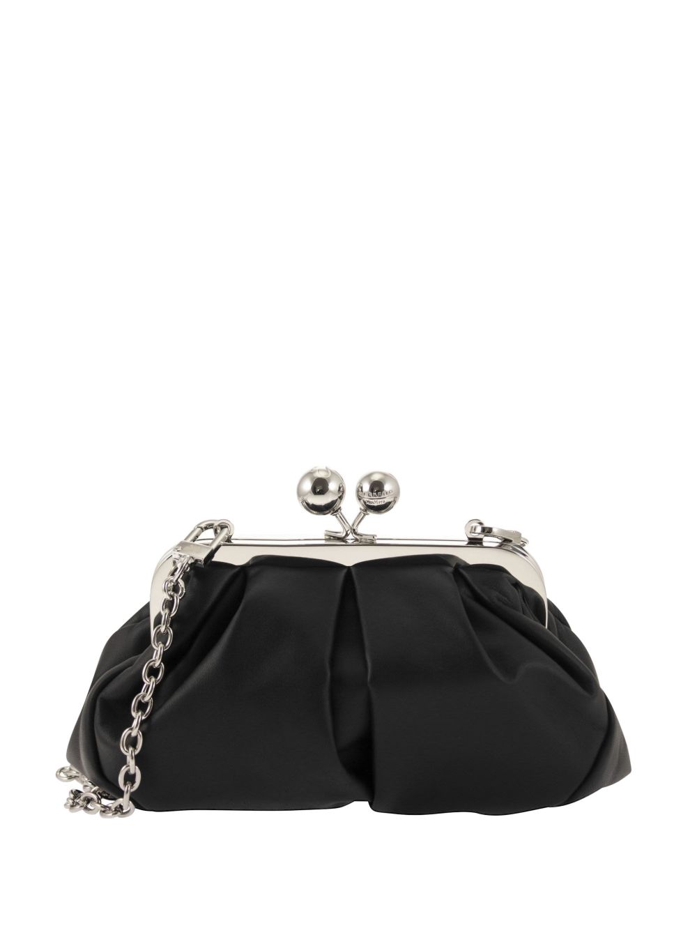 Clutch in pelle prati in nero 