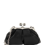 Clutch in pelle prati in nero 
