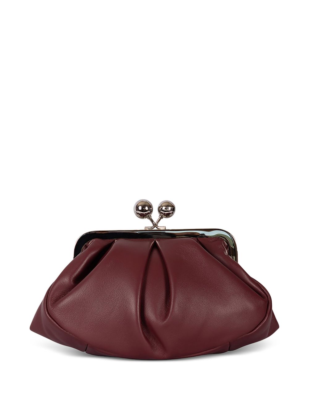 Clutch in pelle prati in bordeaux 