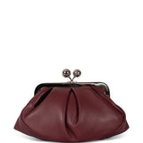 Clutch in pelle prati in bordeaux 
