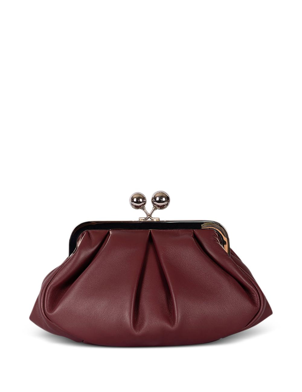 Clutch in pelle prati in bordeaux 