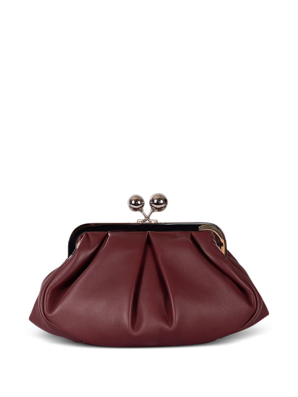 Clutch in pelle prati in bordeaux 