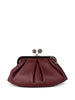 Bordeaux leather clutch