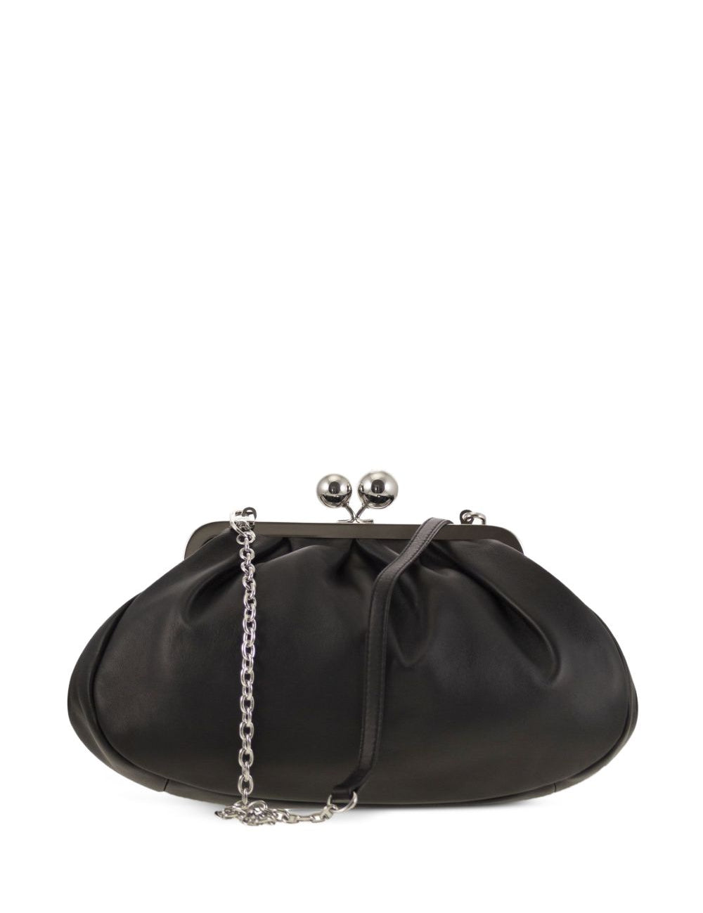 Clutch in pelle Cubico in nero 