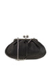 Cubico leather clutch in black