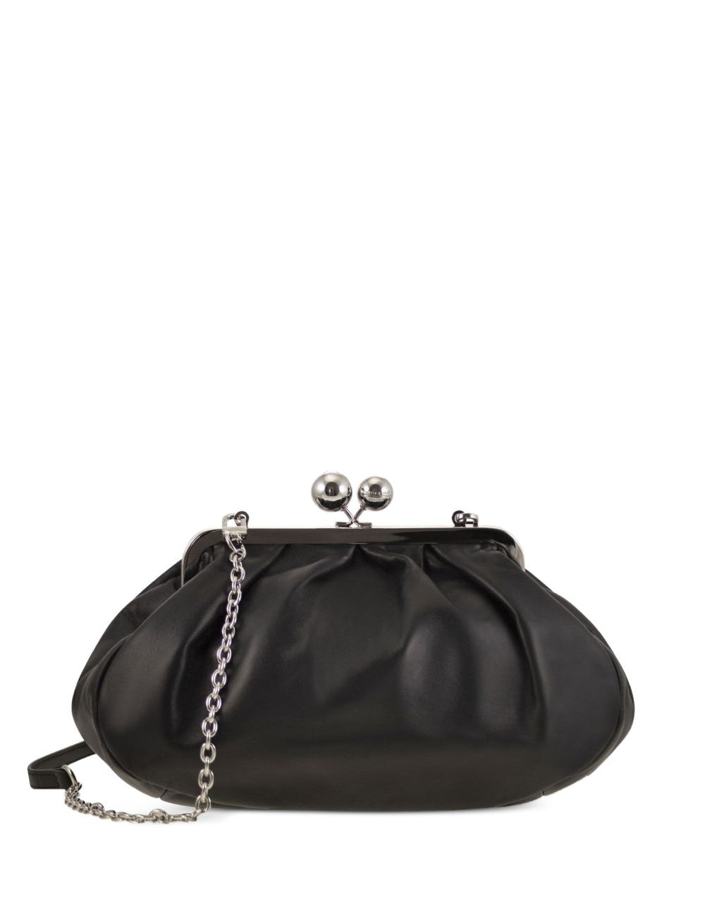 Clutch in pelle Cubico in nero 
