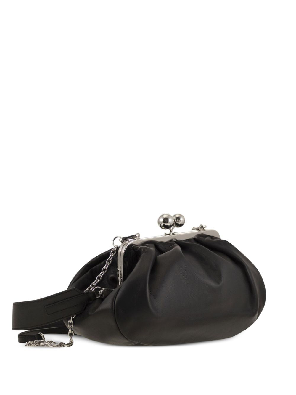 Clutch in pelle Cubico in nero 