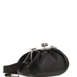 Clutch in pelle cubico in nero 