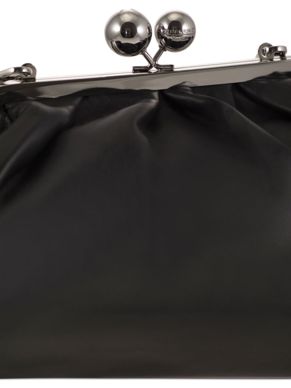 Clutch in pelle cubico in nero 