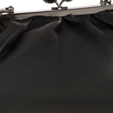 Clutch in pelle cubico in nero 