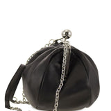 Clutch in pelle cubico in nero 