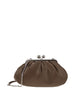 Cubico leather clutch in brown