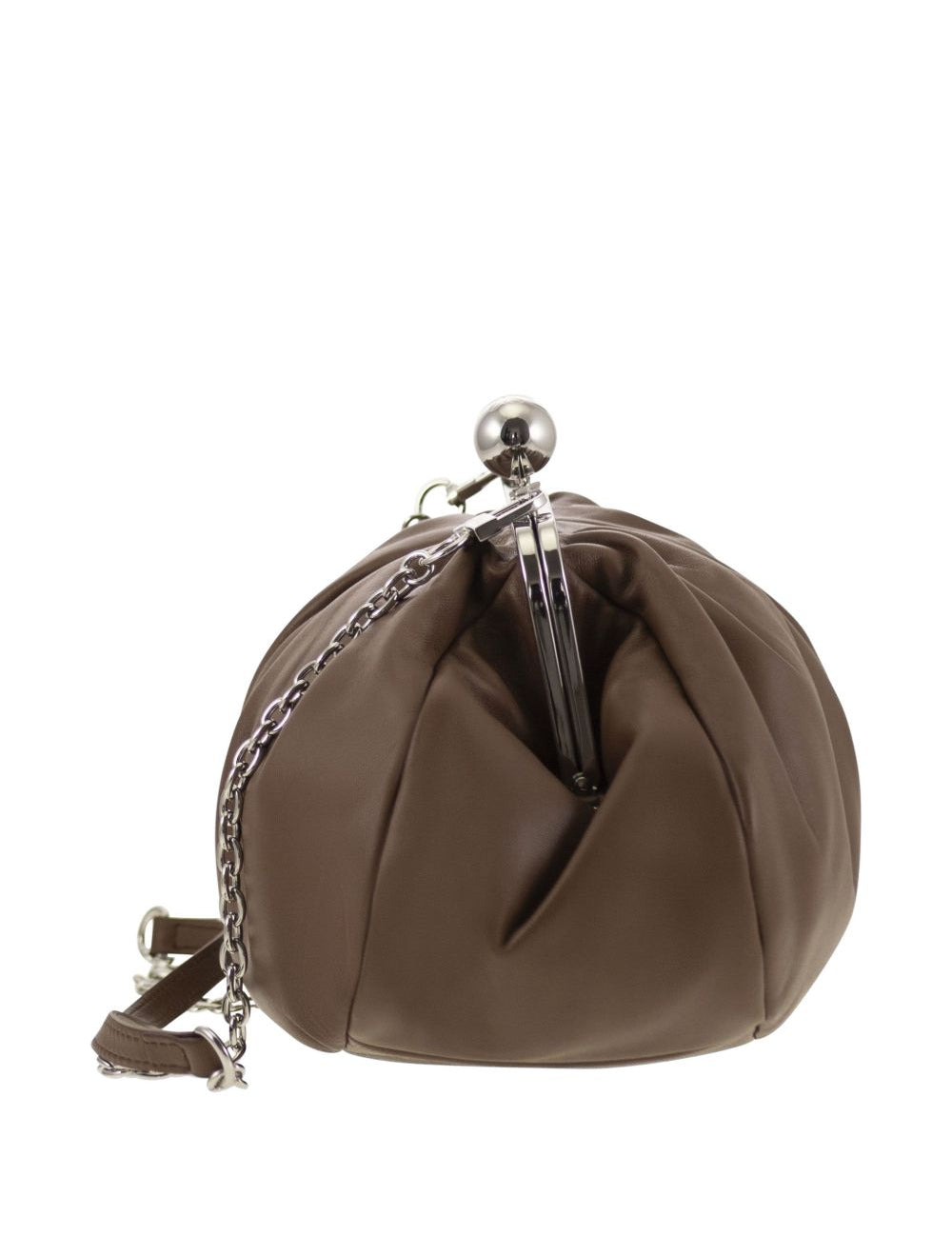 Clutch in pelle Cubico in marrone 