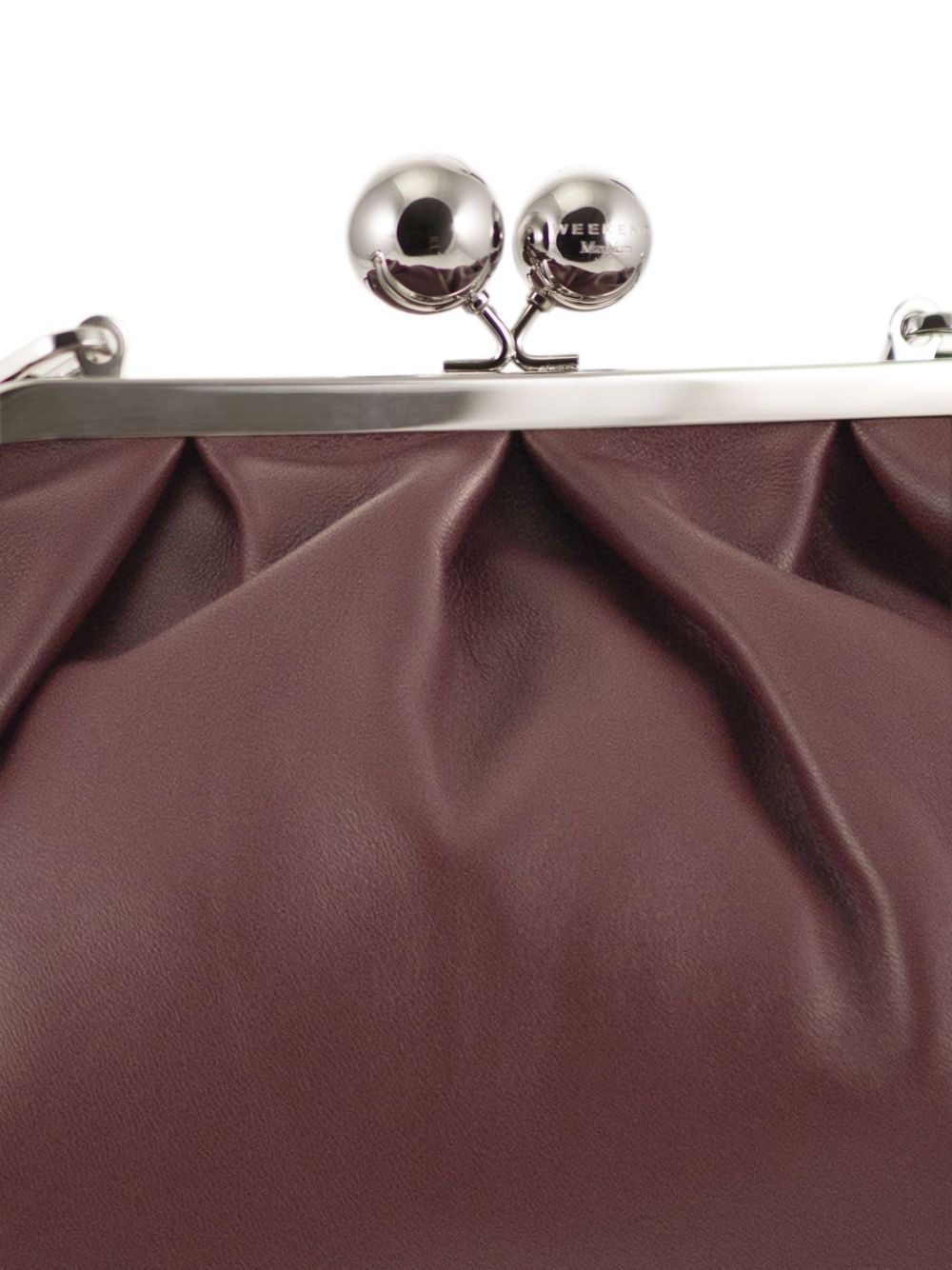 Clutch in pelle Cubico in bordeaux 