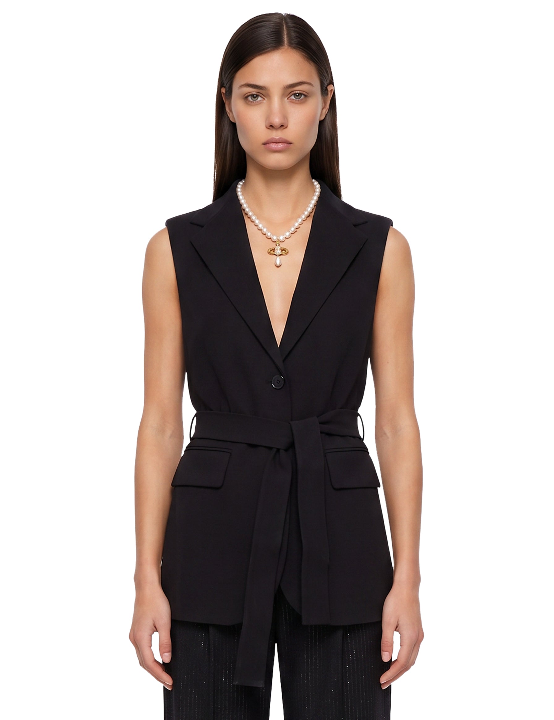 Gilet Fiore in nero 