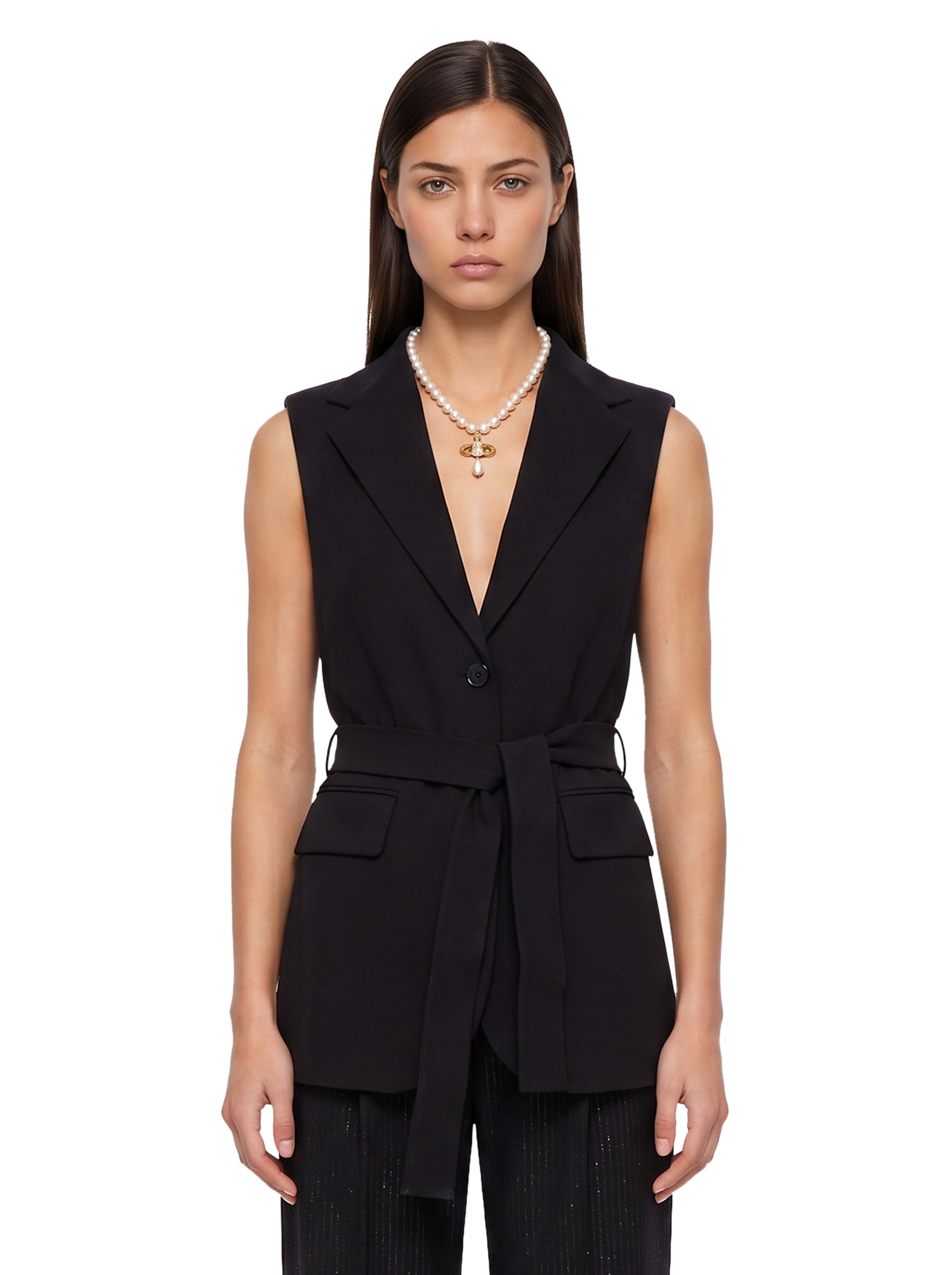 Gilet Fiore in nero 