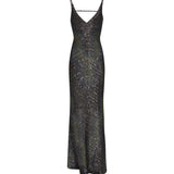 Abito lungo dégradé con paillettes 