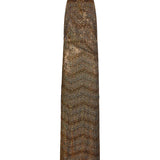 Abito lungo motivo chevron in bronzo 