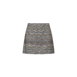 Minigonna motivo chevron multicolor 
