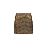 Minigonna lamè in oro 