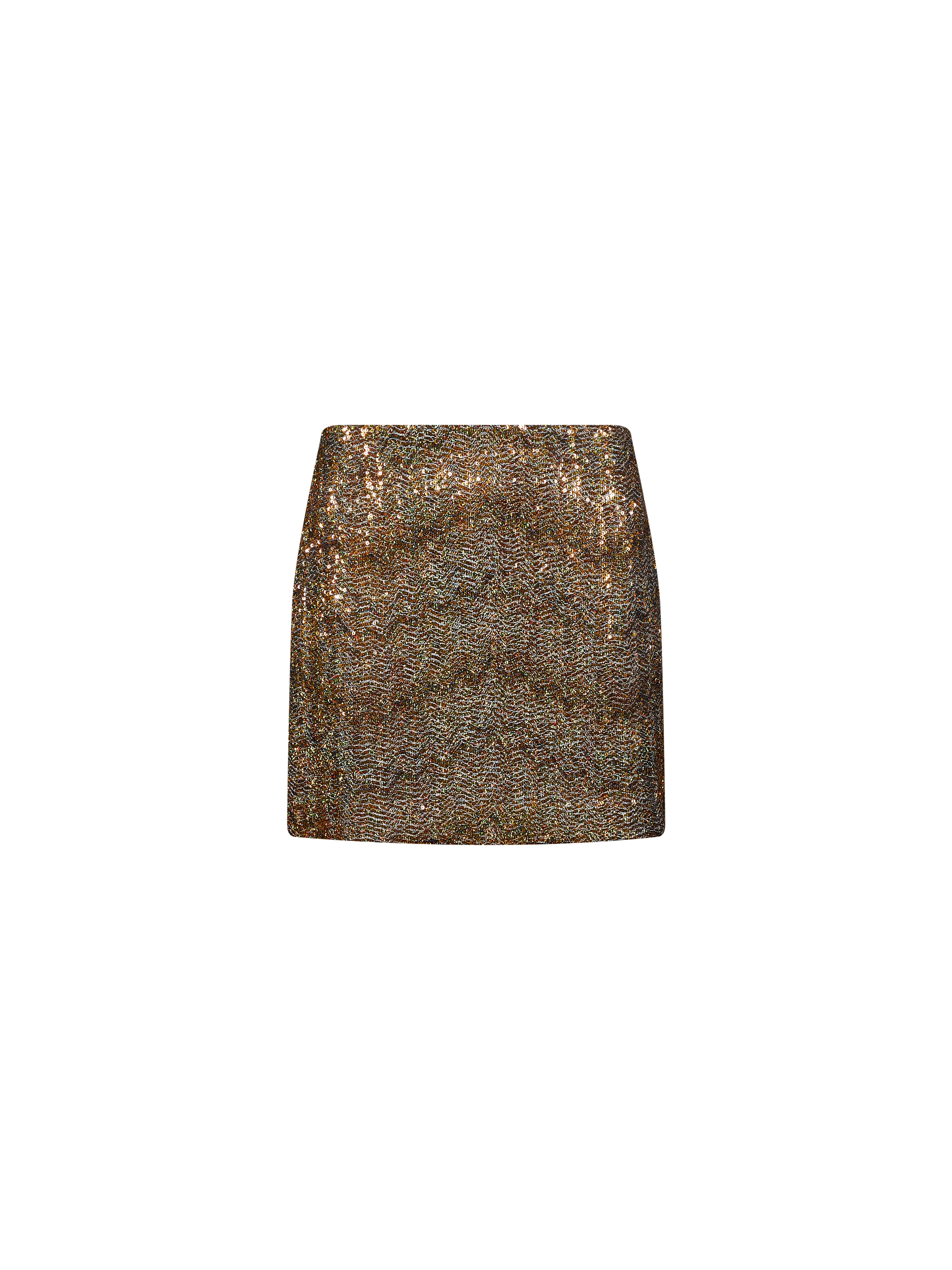 Minigonna lamè in oro 