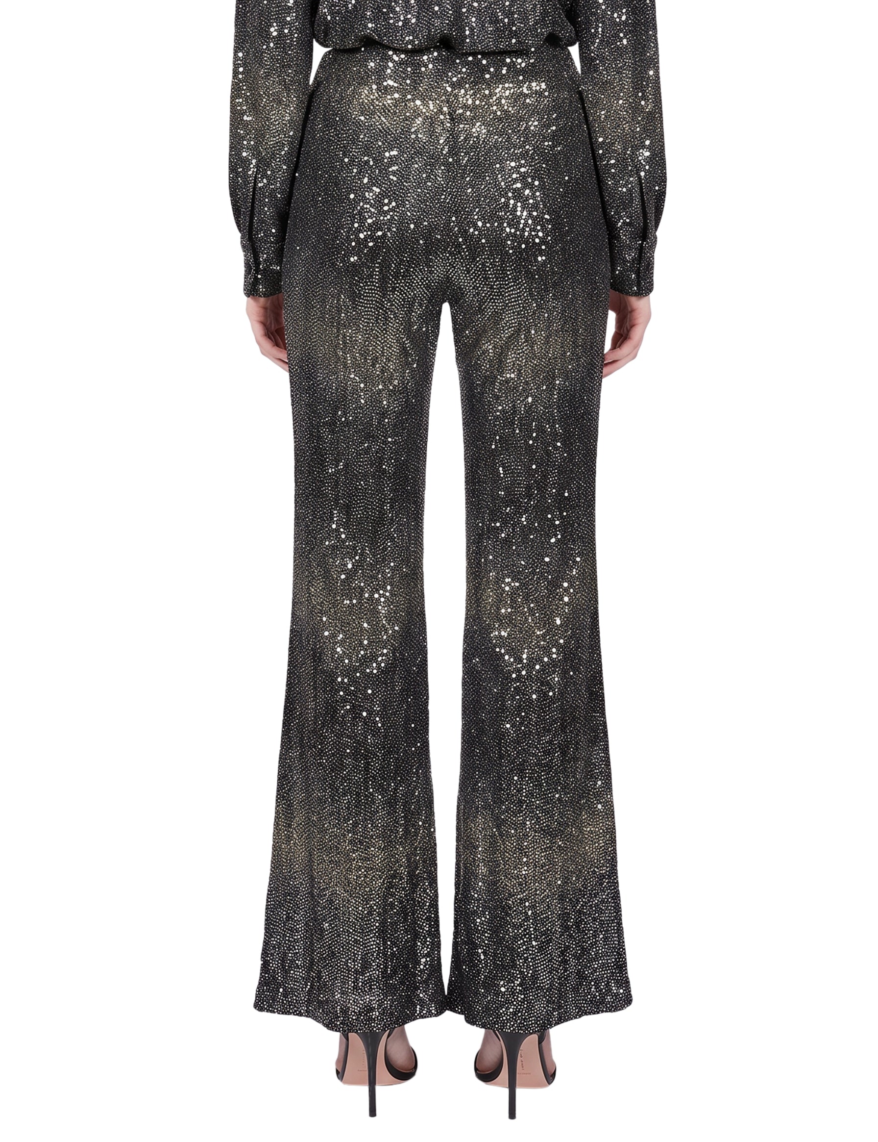 Pantaloni flare multicolor 