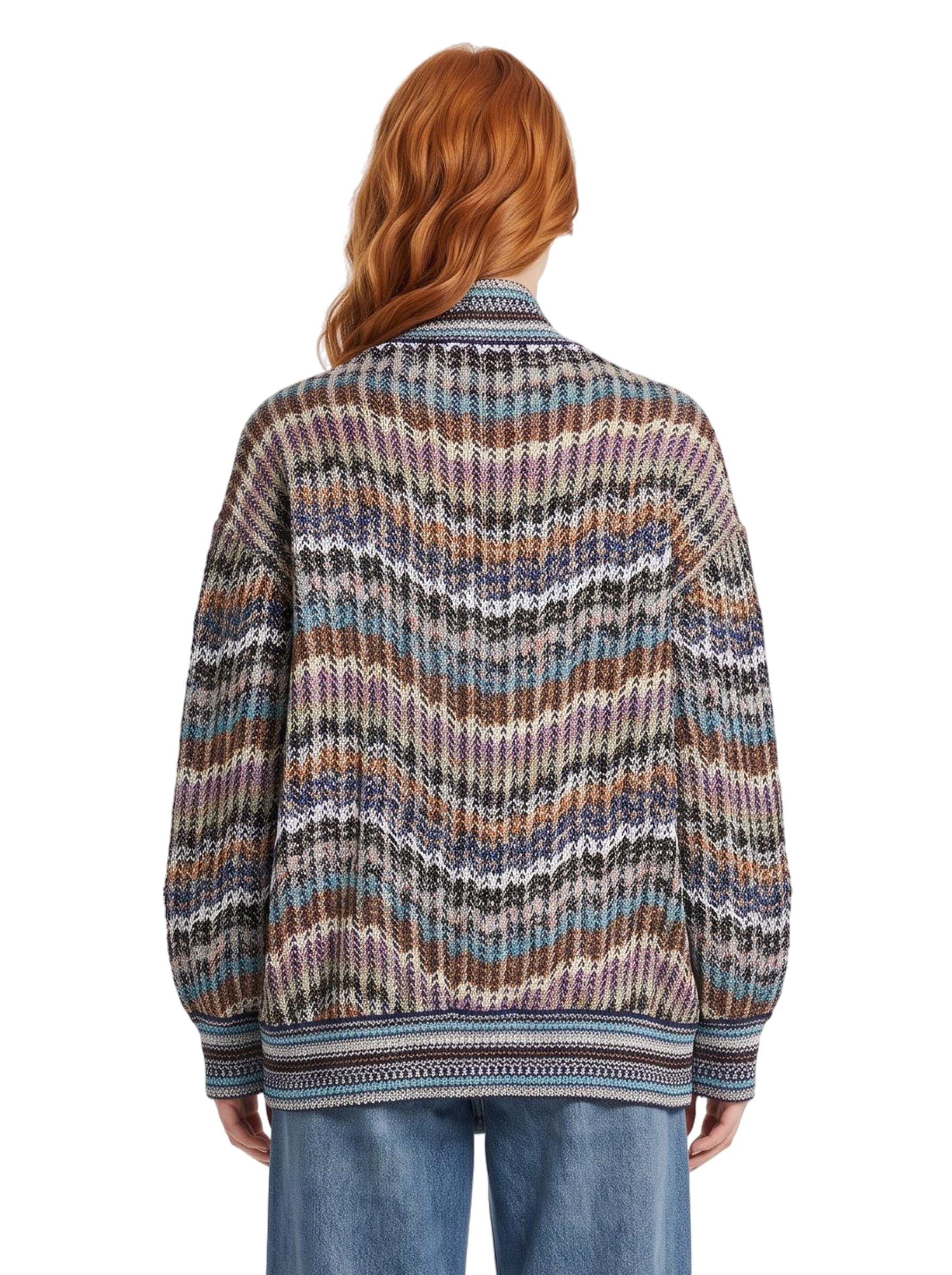Cardigan con bottoni multicolor 