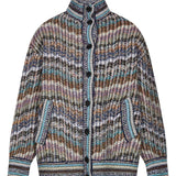 Cardigan con bottoni multicolor 