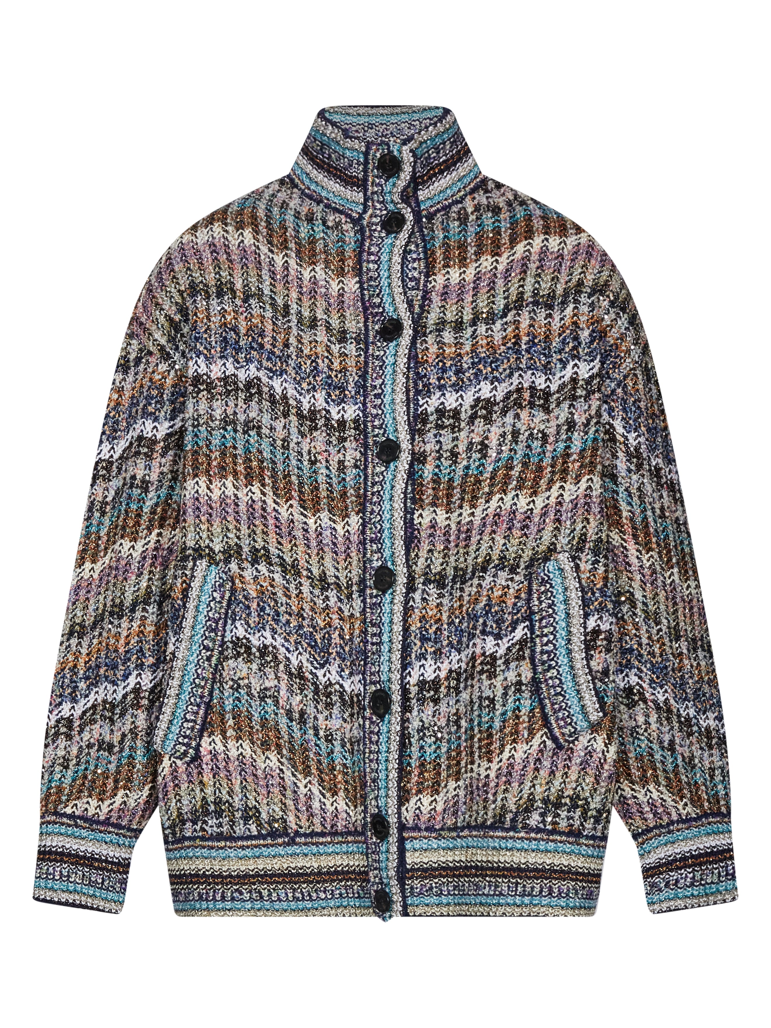 Cardigan con bottoni multicolor 