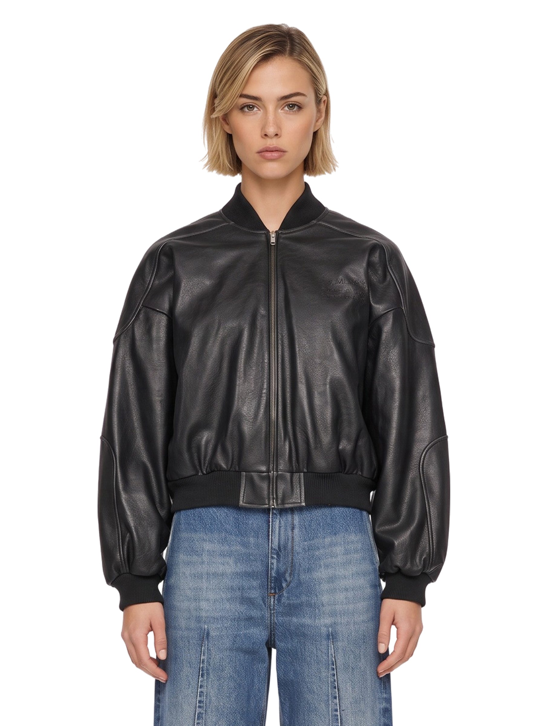 Bomber oversize in  nero 