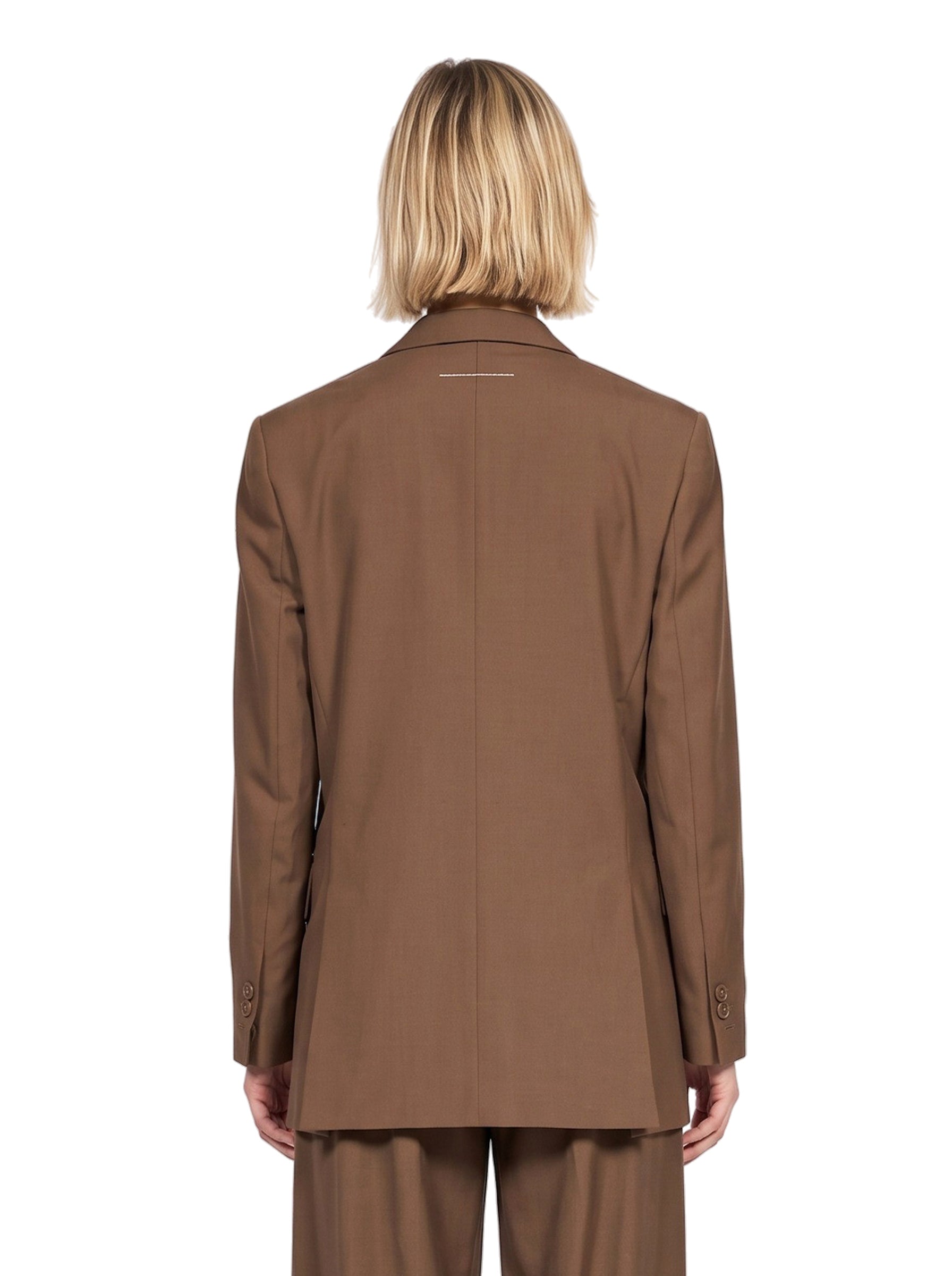 Giacca doppiopetto in marrone 