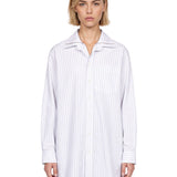 Camicia con doppio colletto in bianco 