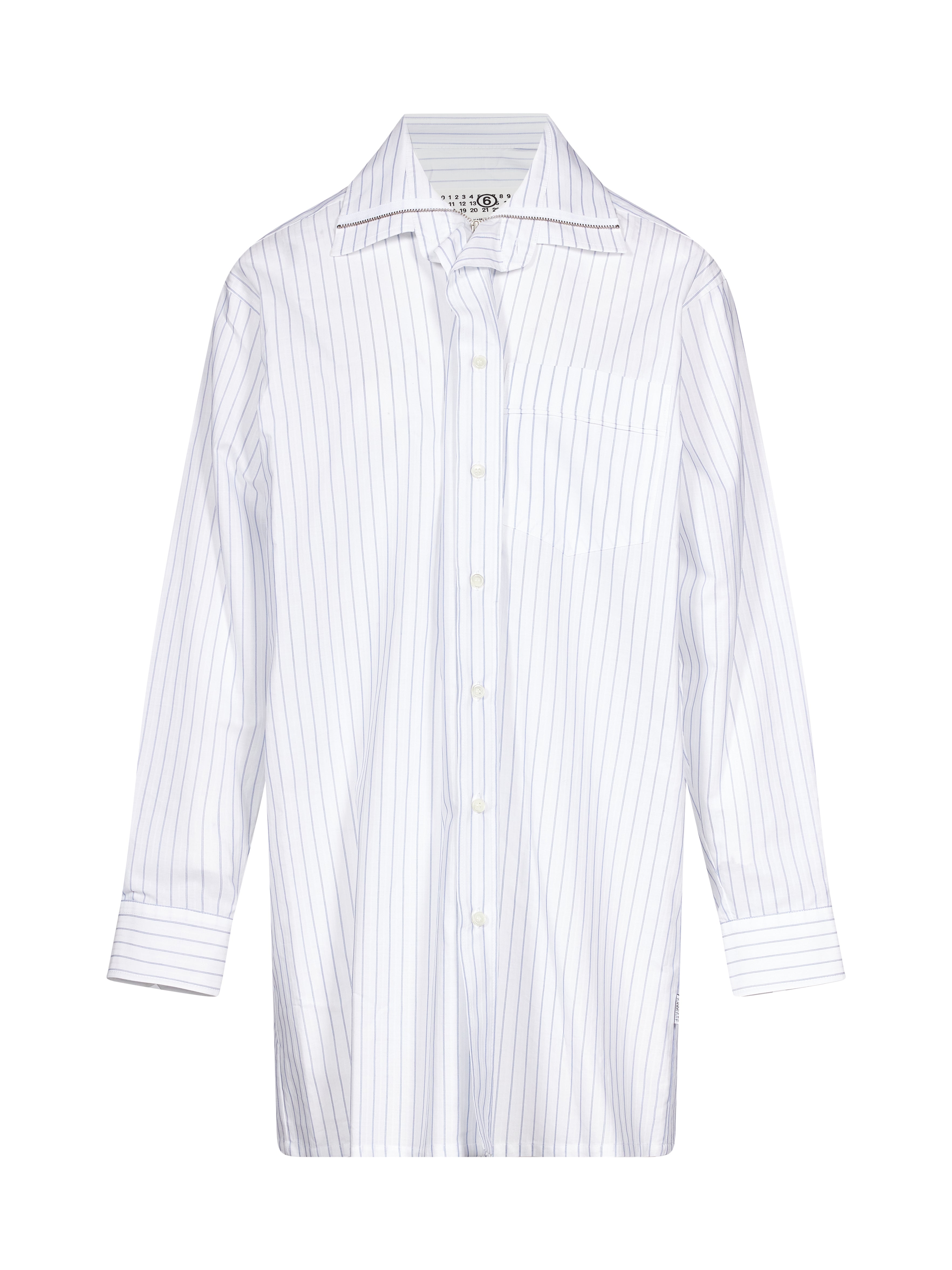 Camicia con doppio colletto in bianco 