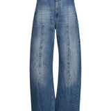Jeans a gamba larga in denim blu 