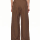 Pantaloni con pinces in marrone 