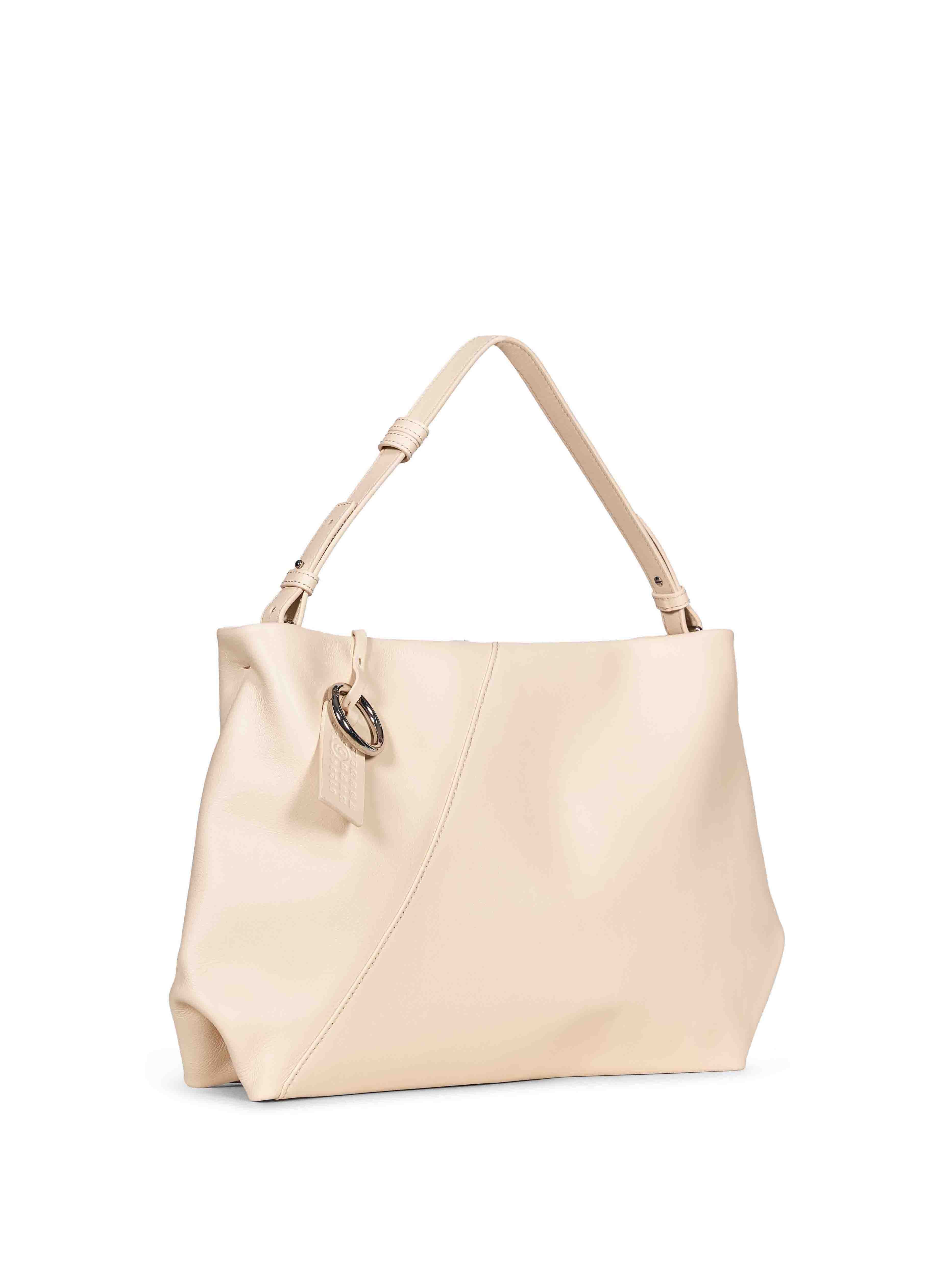Borsa a mano Folded Pochette in avorio 