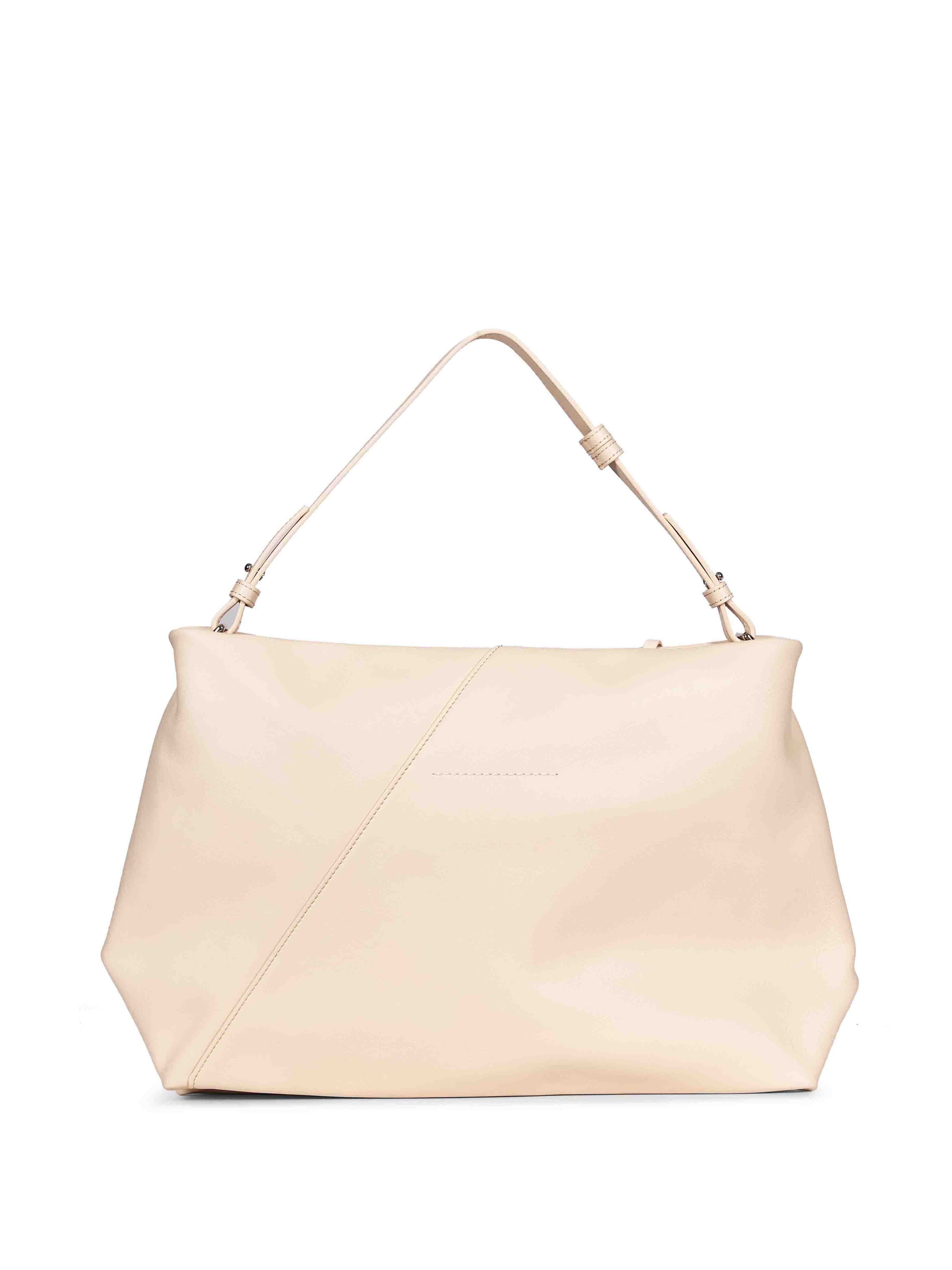 Borsa a mano Folded Pochette in avorio 