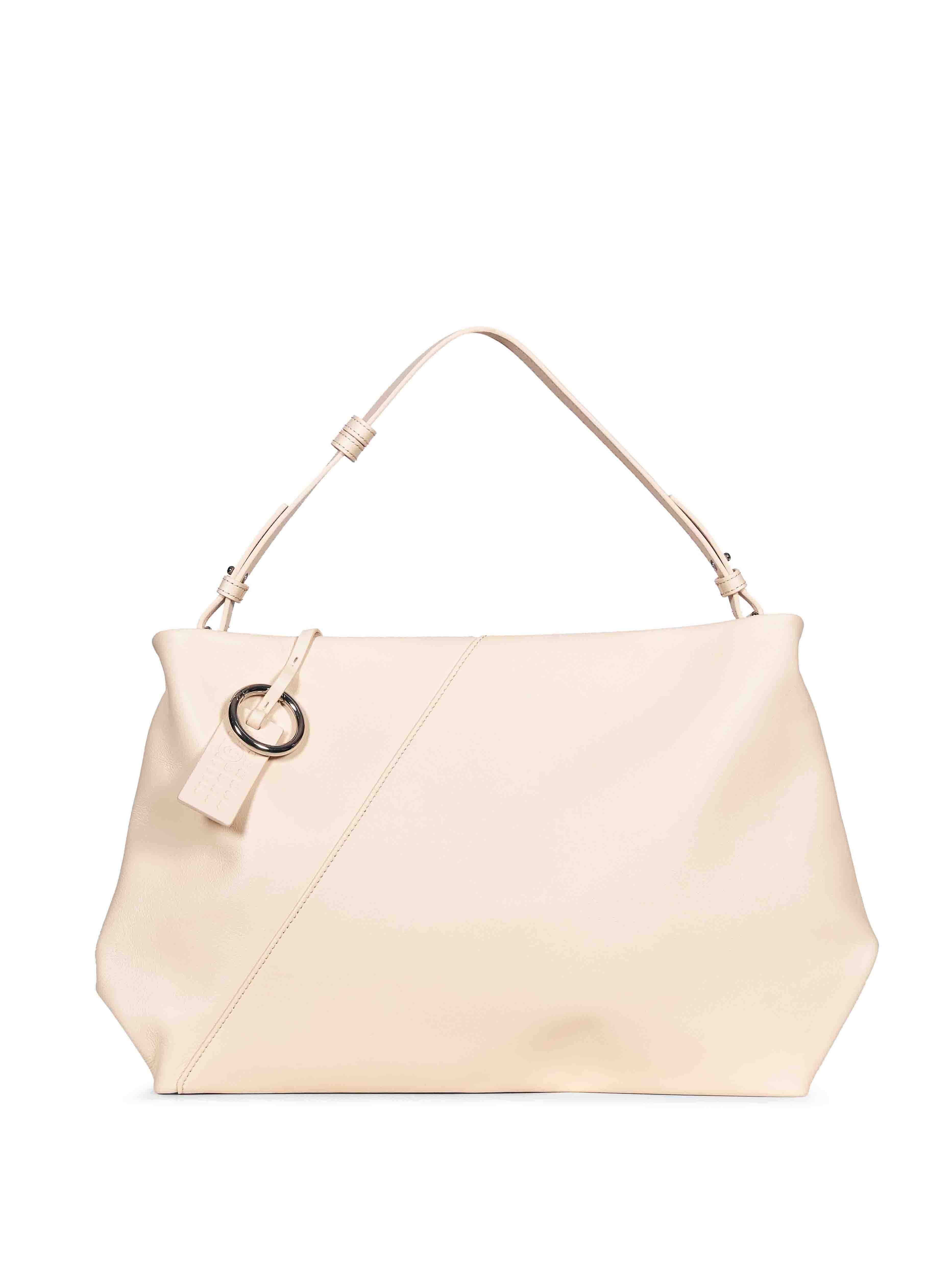 Borsa a mano Folded Pochette in avorio 