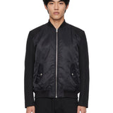 Bomber con zip in nero 
